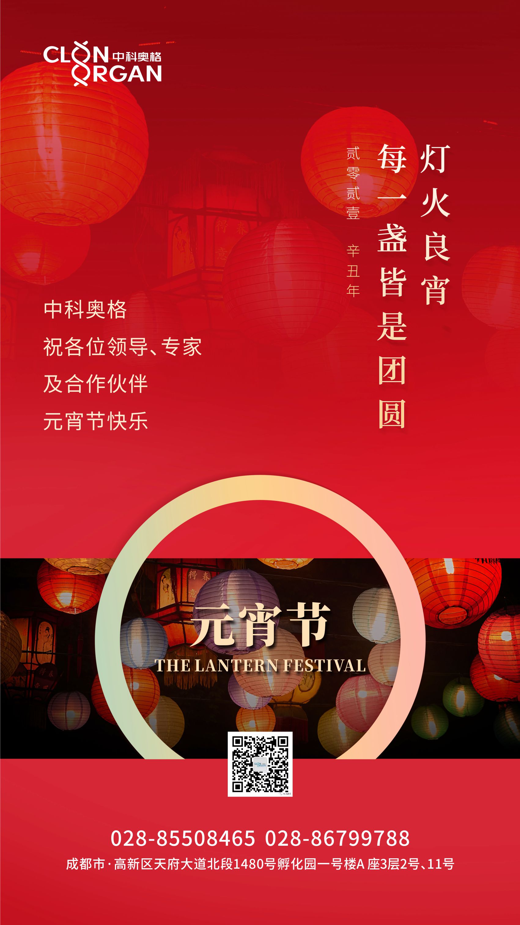 中科奥格祝各位领导、专家及合作伙伴元宵节快乐